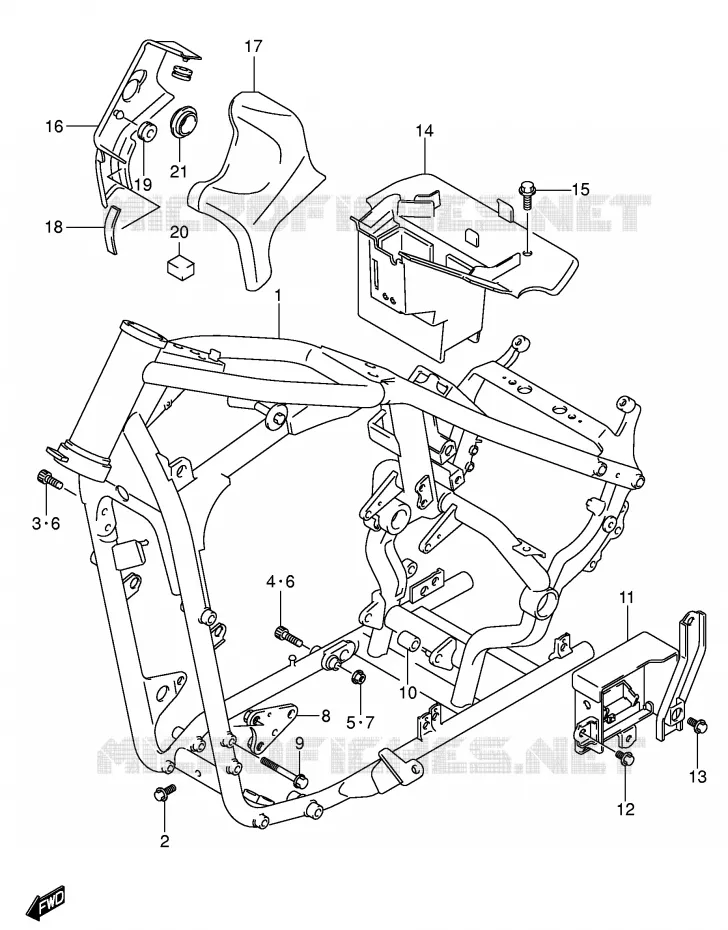 FRAME Suzuki MOTO 800 VOLUSIA 2005  VL800K5(E2)