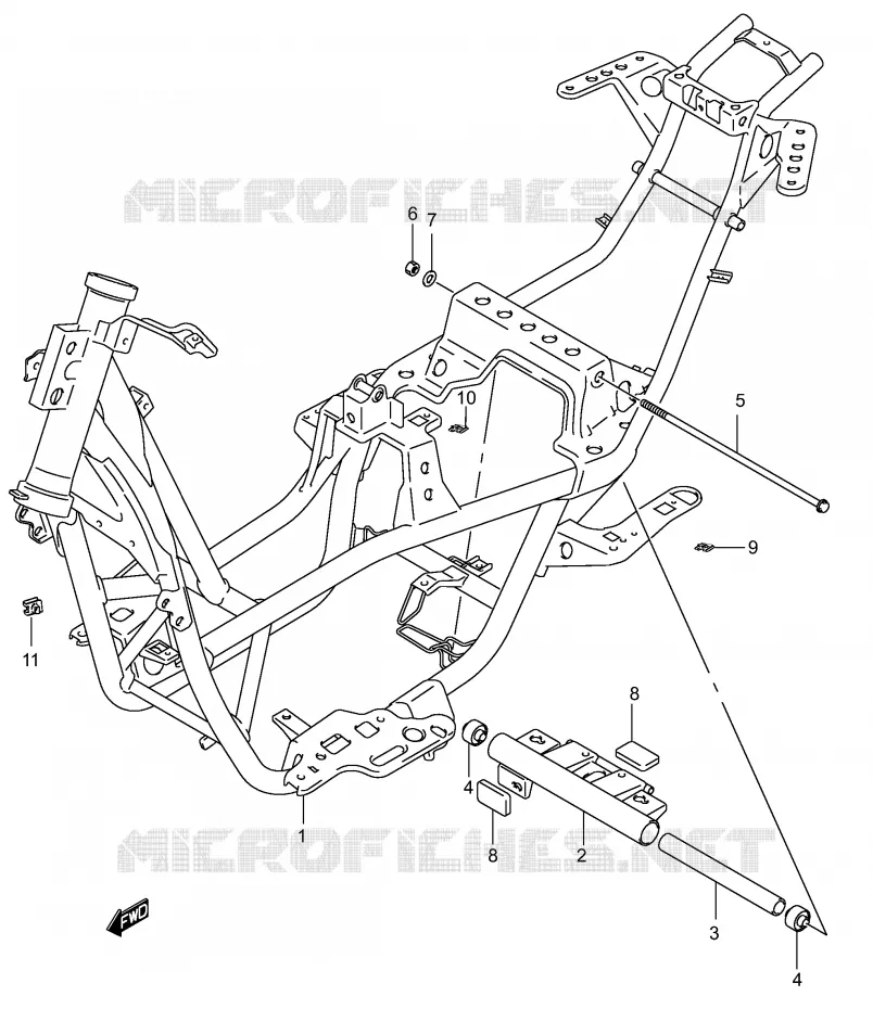 FRAME Suzuki SCOOTER 150 BURGMAN 2002  UH150K2(P19)