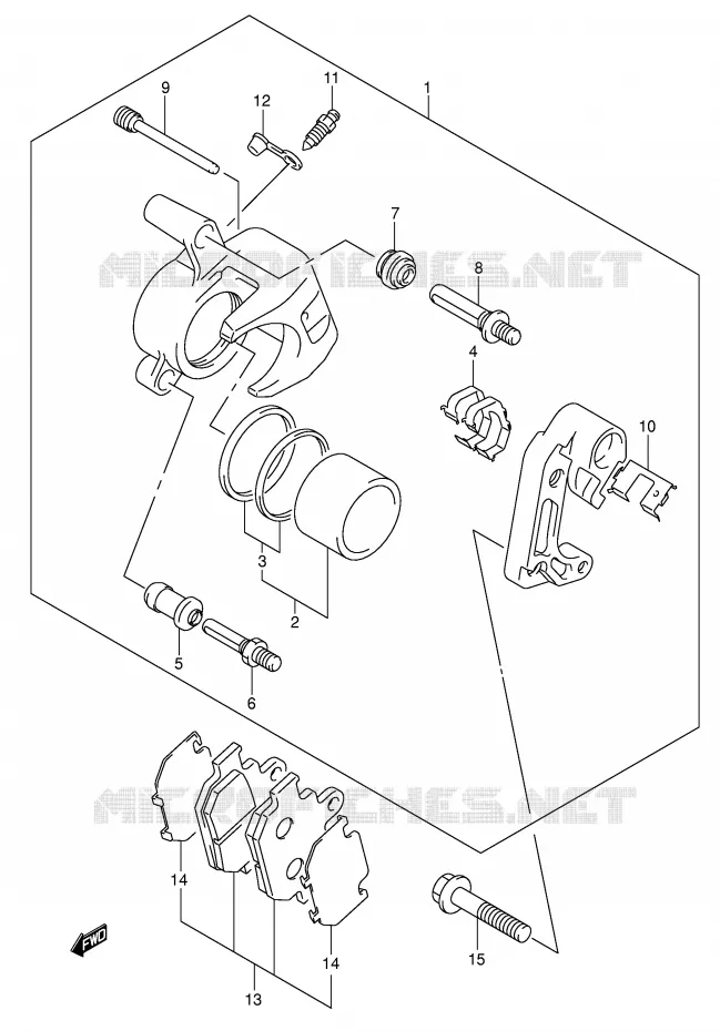 FRONT CALIPER Suzuki MOTO 125 INTRUDER 2006  VL125K6(E2)