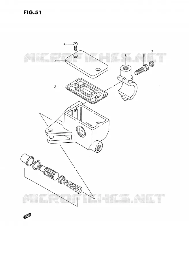 FRONT HOOFDREMCILINDER (MODELE H/J) Suzuki MOTO 1400 INTRUDER 1988  VS1400GLPJ(E2)