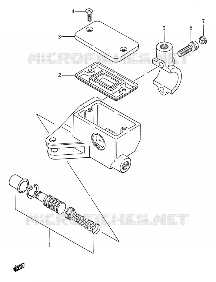 FRONT HOOFDREMCILINDER (MODELE H/J) Suzuki MOTO 1400 INTRUDER 1993  VS1400GLFP(E28)