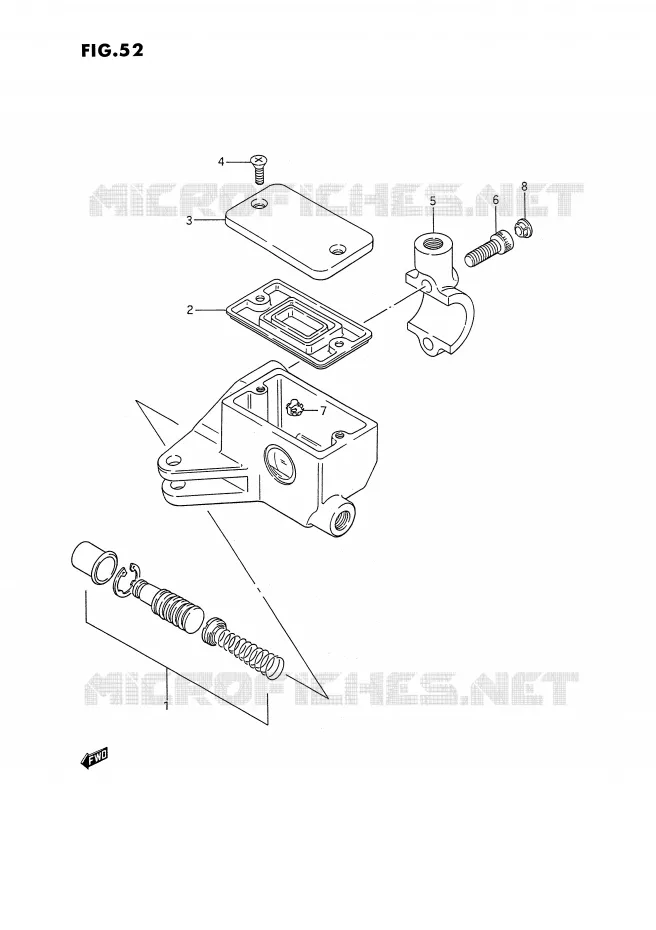 FRONT HOOFDREMCILINDER (MODELE K/L/M/N/P/R/S) Suzuki MOTO 1400 INTRUDER 1992  VS1400GLPN(E2)