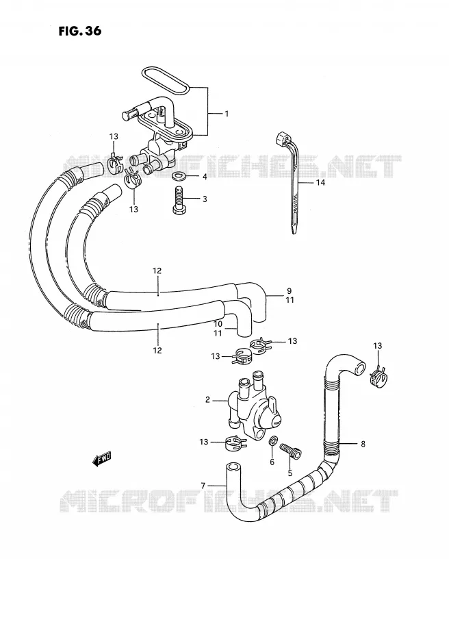 FUEL COCK (MODELE H/J/K/L/M/N/P/R) Suzuki MOTO 1400 INTRUDER 1987  VS1400GLFH(E2)