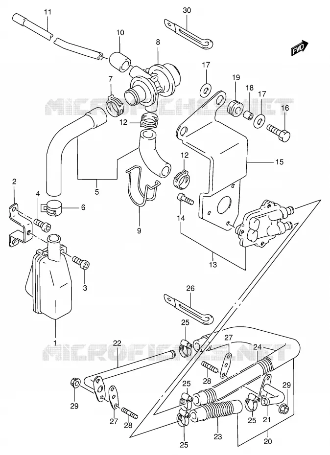 FUEL EVAP SYSTEM (E18) Suzuki MOTO 800 INTRUDER 2000  VS800GLY(E2)