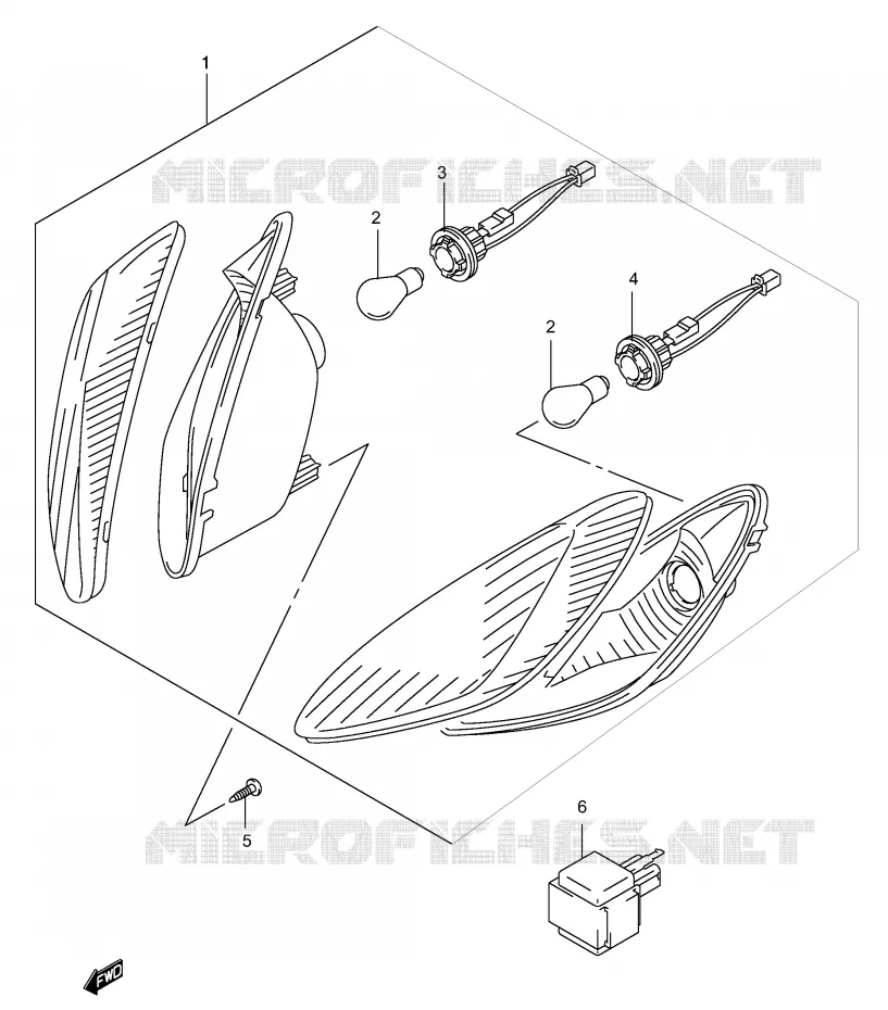 INDICATOREN (MODELE K4/K5) Suzuki SCOOTER 150 BURGMAN 2005  UH150K5(P19)
