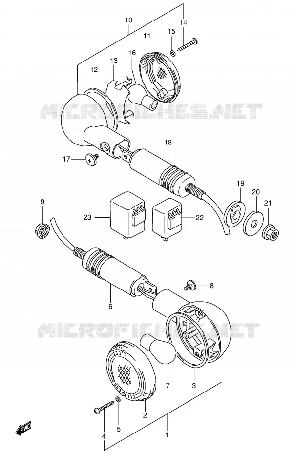 INDICATOREN (MODELE L/M/N/P/R) Suzuki MOTO 800 VX 1996  VX800T(E4)