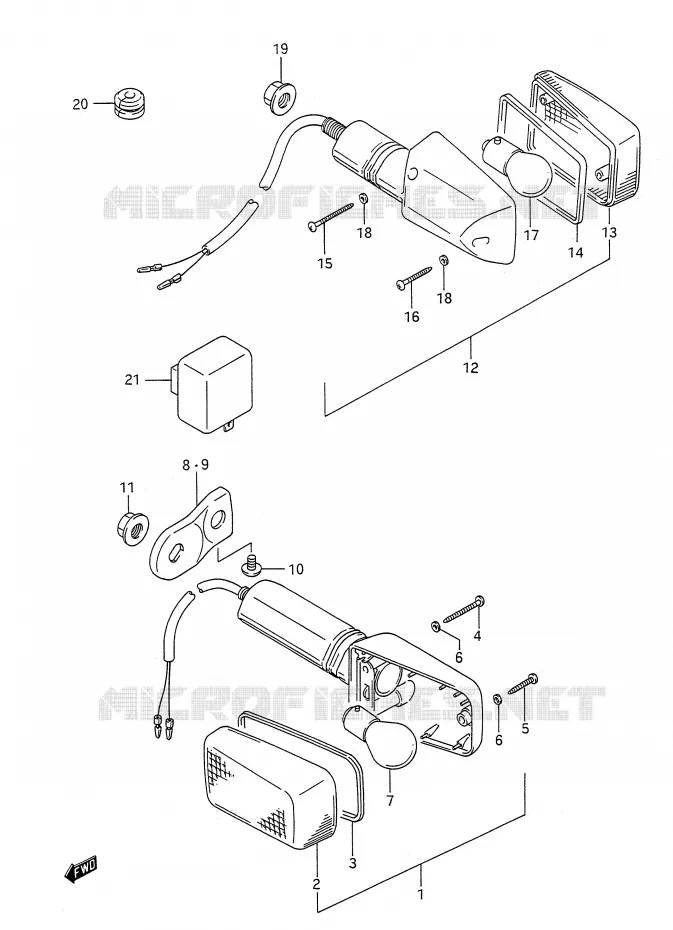 INDICATOREN Suzuki MOTO 200 TS-R 1992  TS200RN(E28)
