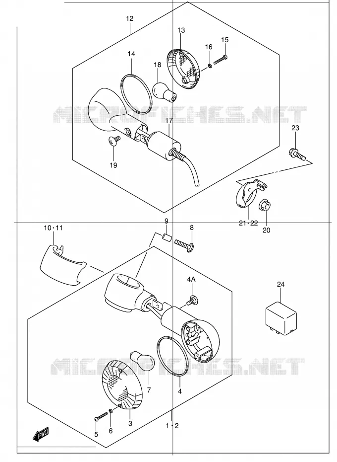 INDICATOREN Suzuki MOTO 250 INTRUDER 2003  VL250K3(E2)