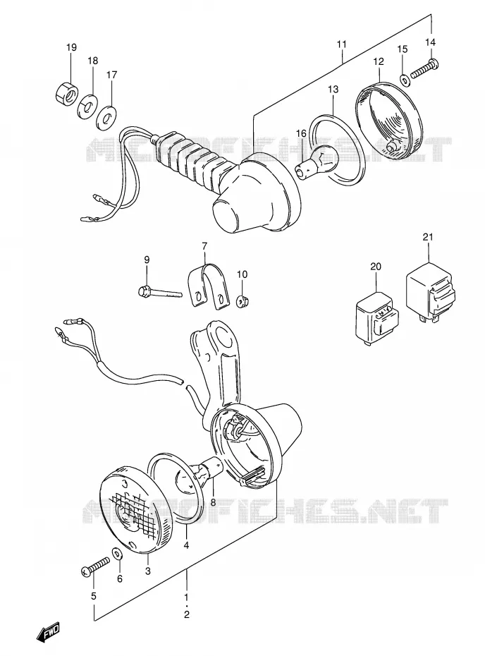 INDICATOREN Suzuki MOTO 50 TS-X 1987  TS50XKH(E1)