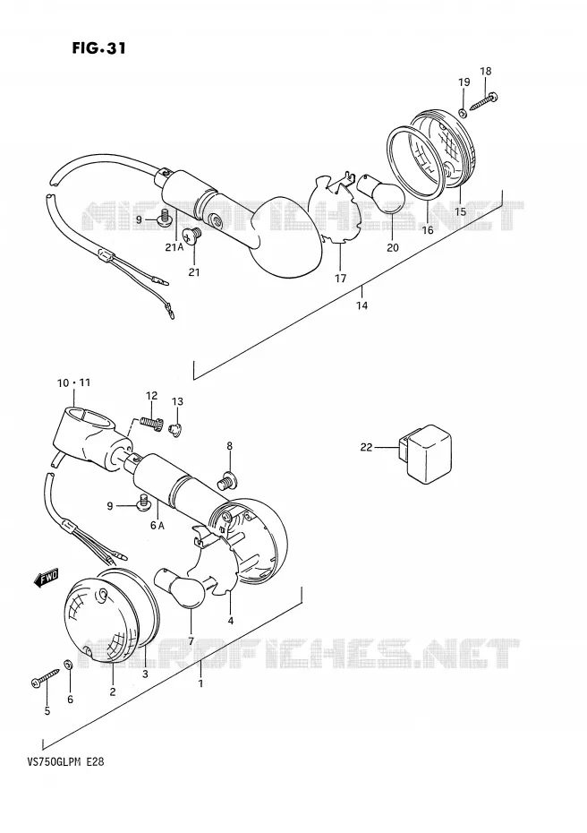 INDICATOREN Suzuki MOTO 750 INTRUDER 1989  VS750GLPK(E28)