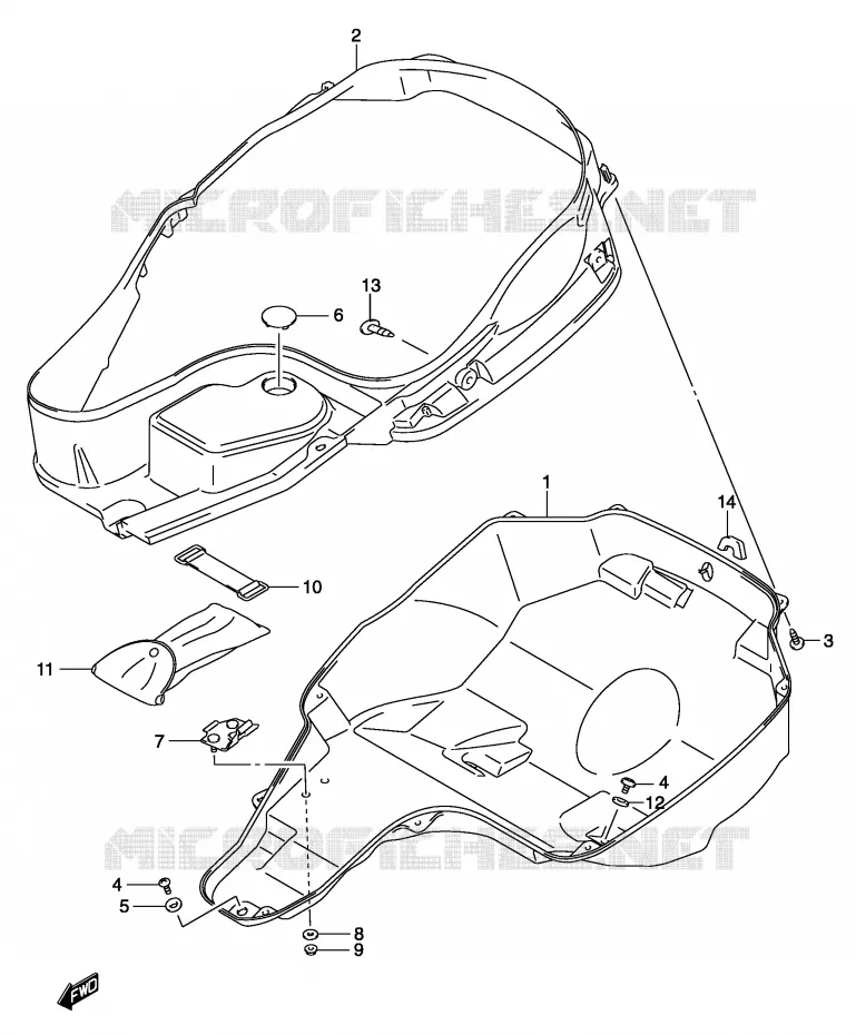 KOFFER (MODELE K4/K5) Suzuki SCOOTER 150 BURGMAN 2002  UH150K2(P19)