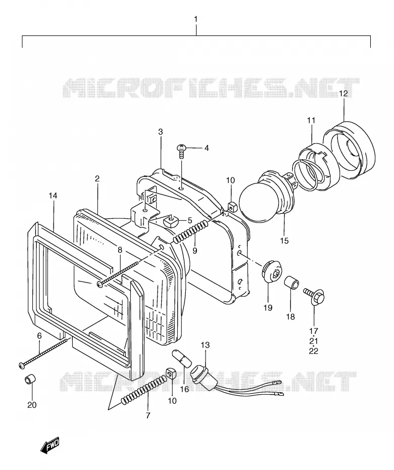 KOPLAMP Suzuki MOTO 125 TS-R 1991  TS125RM(E2)