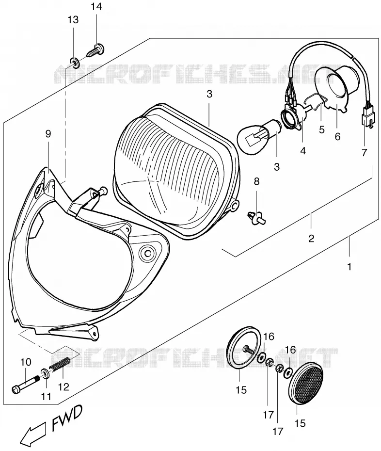 KOPLAMP Suzuki SCOOTER 50 ESTILETE 2000  UF50Y
