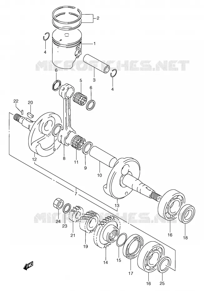 KRUKAS Suzuki MOTO 125 TS-R 1991  TS125RM(E2)