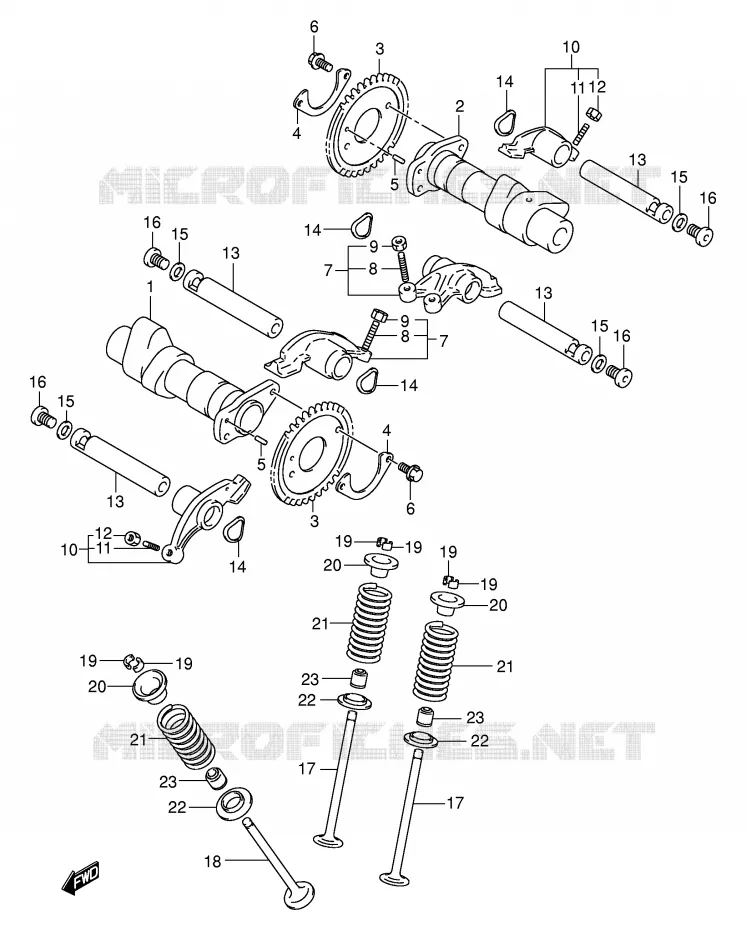 NOKKENAS - VALVES Suzuki MOTO 125 INTRUDER 2000  VL125Y(E2)