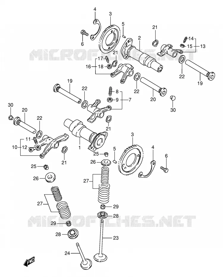 NOKKENAS - VALVES Suzuki MOTO 800 VX 1990  VX800UL(E4)