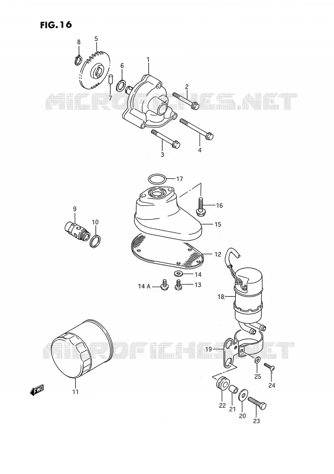 OLIEPOMP - FUEL PUMP Suzuki MOTO 1400 INTRUDER 1987  VS1400GLPH(E2)