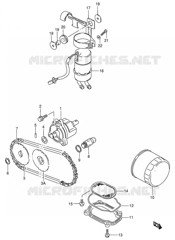 OLIEPOMP - FUEL PUMP Suzuki MOTO 800 INTRUDER 1992  VS800GLN(E2)
