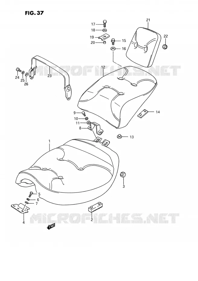 SEAT (MODELE H/J/K/L/M/N/P/R) Suzuki MOTO 1400 INTRUDER 1987  VS1400GLPH(E2)