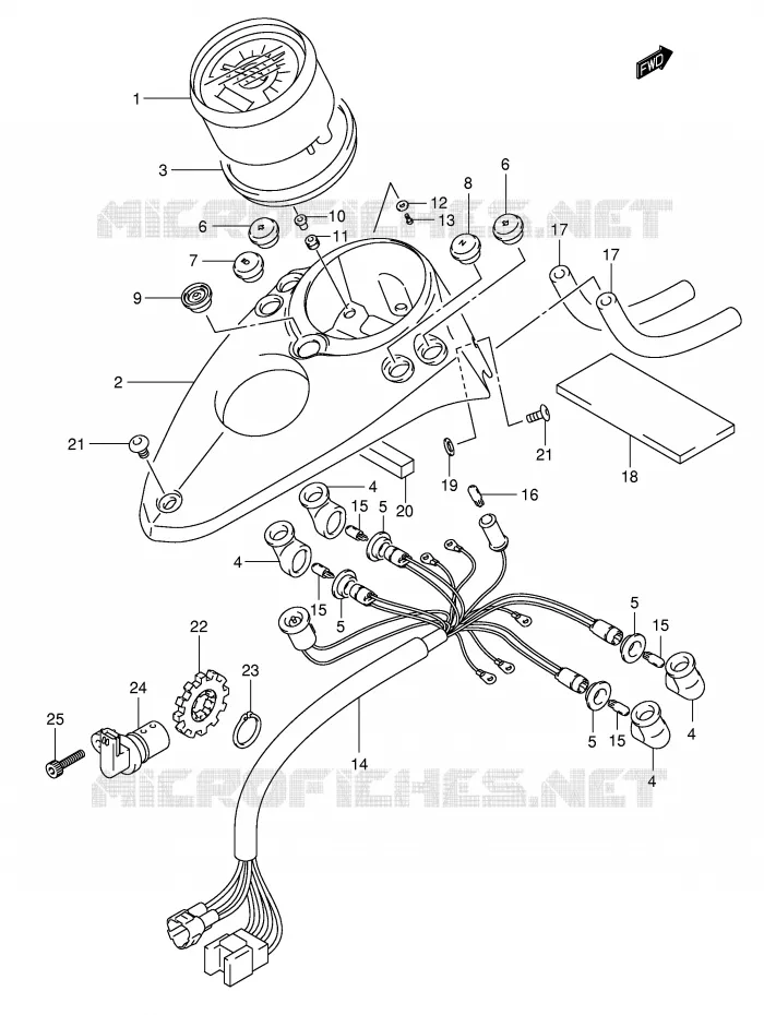 SNELHEIDSMETER (MODELE K3/K4) Suzuki MOTO 125 INTRUDER 2001  VL125K1(E2)