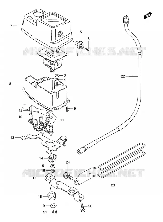 SNELHEIDSMETER (MODELE N P9,MODELE R P31) Suzuki MOTO 125 TS-ER 1982  TS125ERZ(E1)