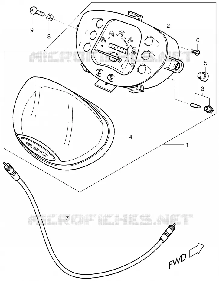 SNELHEIDSMETER Suzuki SCOOTER 50 ESTILETE 2000  UF50ZY