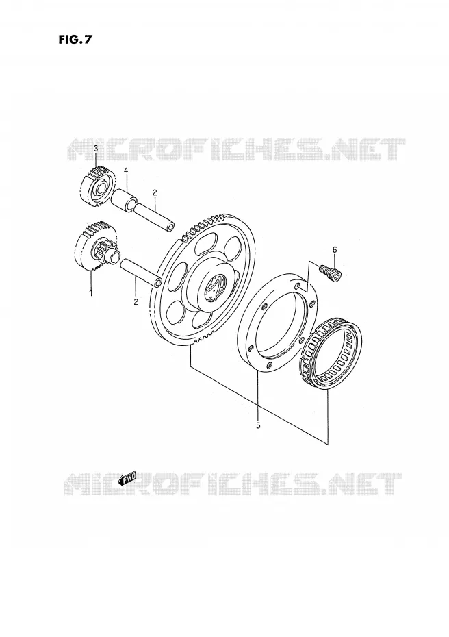 STARTMOTOR CLUTCH Suzuki MOTO 1400 INTRUDER 1991  VS1400GLFM(E2)