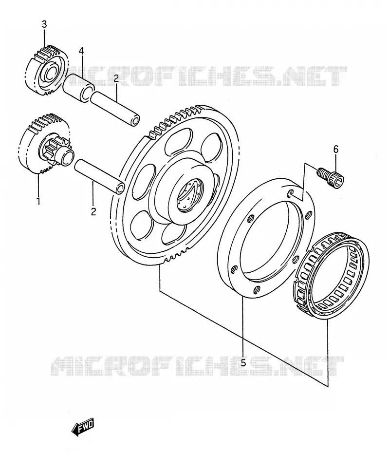 STARTMOTOR CLUTCH Suzuki MOTO 1400 INTRUDER 1992  VS1400GLFN(E28)