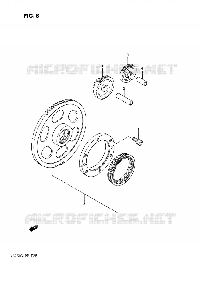 STARTMOTOR CLUTCH Suzuki MOTO 750 INTRUDER 1987  VS750GLPH(E28)