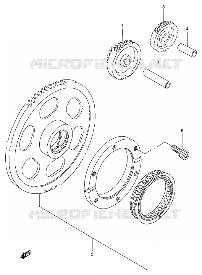 STARTMOTOR CLUTCH Suzuki MOTO 800 VX 1993  VX800P(E4)