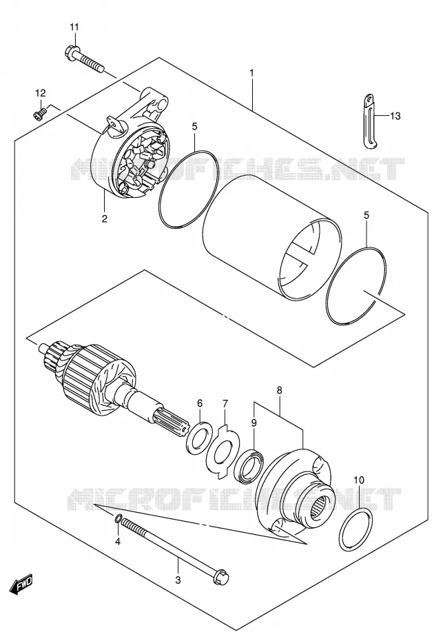 STARTMOTOR Suzuki MOTO 125 INTRUDER 2001  VL125UK1(E2)
