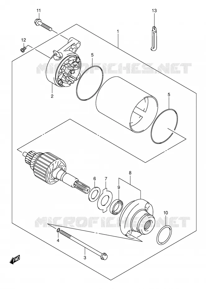 STARTMOTOR Suzuki MOTO 250 INTRUDER 2001  VL250K1(E2)