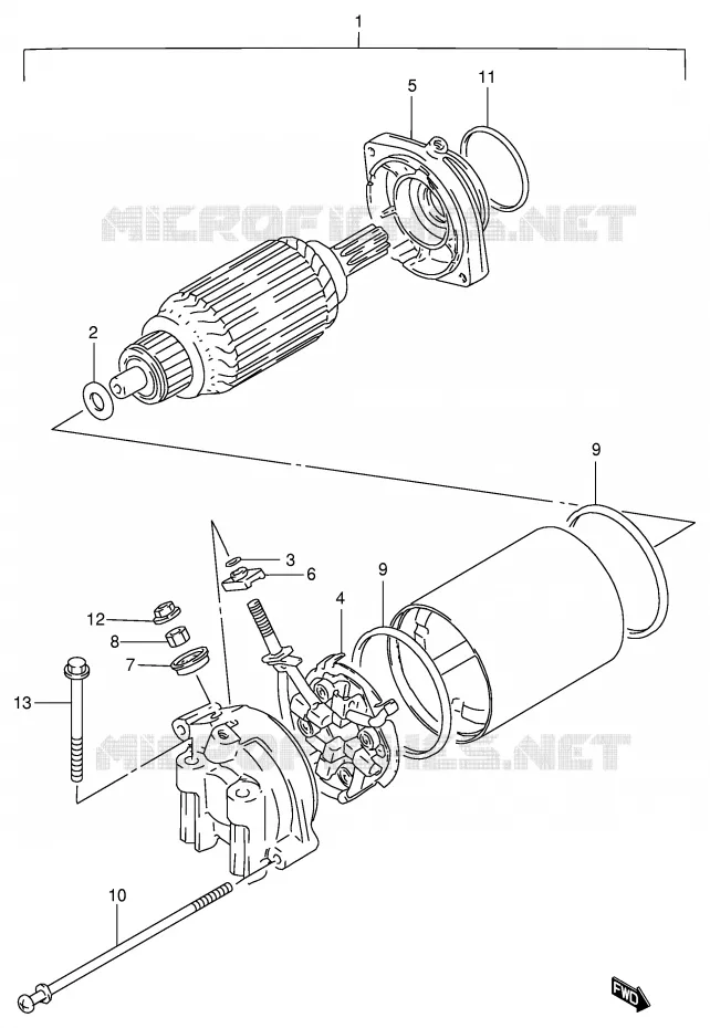 STARTMOTOR Suzuki MOTO 800 INTRUDER 2000  VS800GLY(E2)