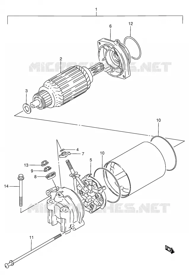 STARTMOTOR Suzuki MOTO 800 VX 1990  VX800UL(E4)