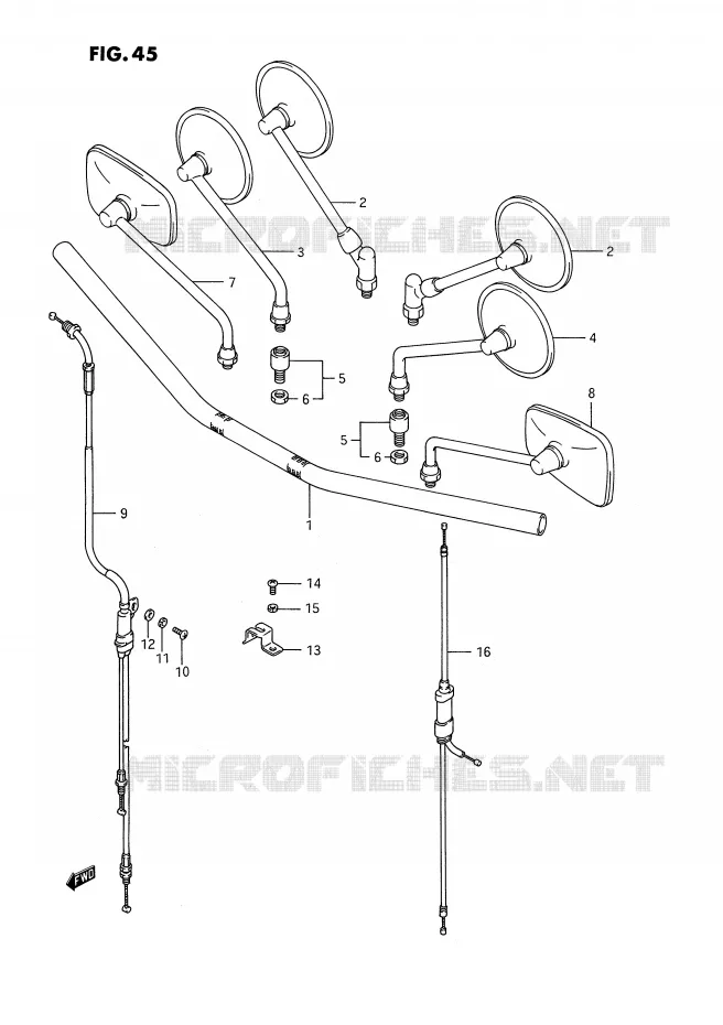 STUUR (VS1400GLFH/GLFJ/GLFL/GLFM/GLFN/GLFP) Suzuki MOTO 1400 INTRUDER 1995  VS1400GLPS(E2)