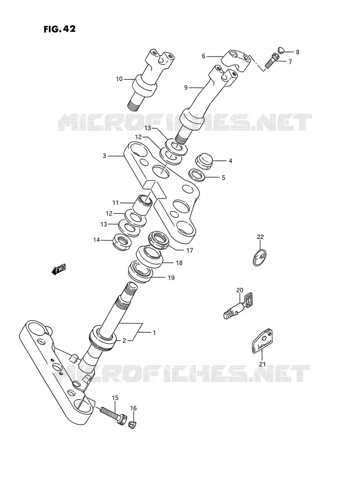 STUURKOLOM (MODELE H/J/K/L/M/N/P/R) Suzuki MOTO 1400 INTRUDER 1987  VS1400GLFH(E2)