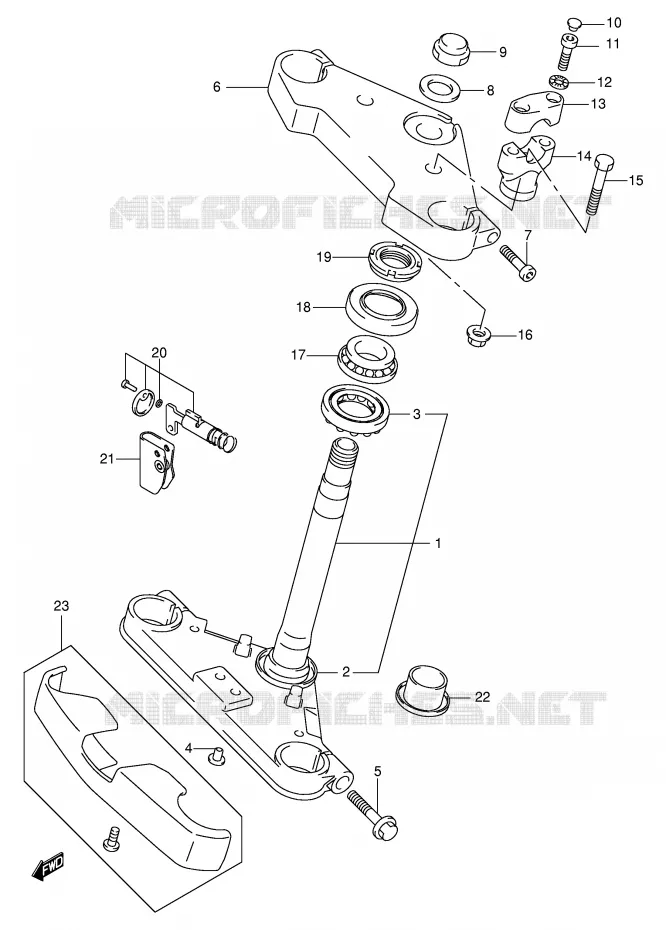 STUURPEN (MODELE Y/K1) Suzuki MOTO 125 INTRUDER 2000  VL125UY(E22)
