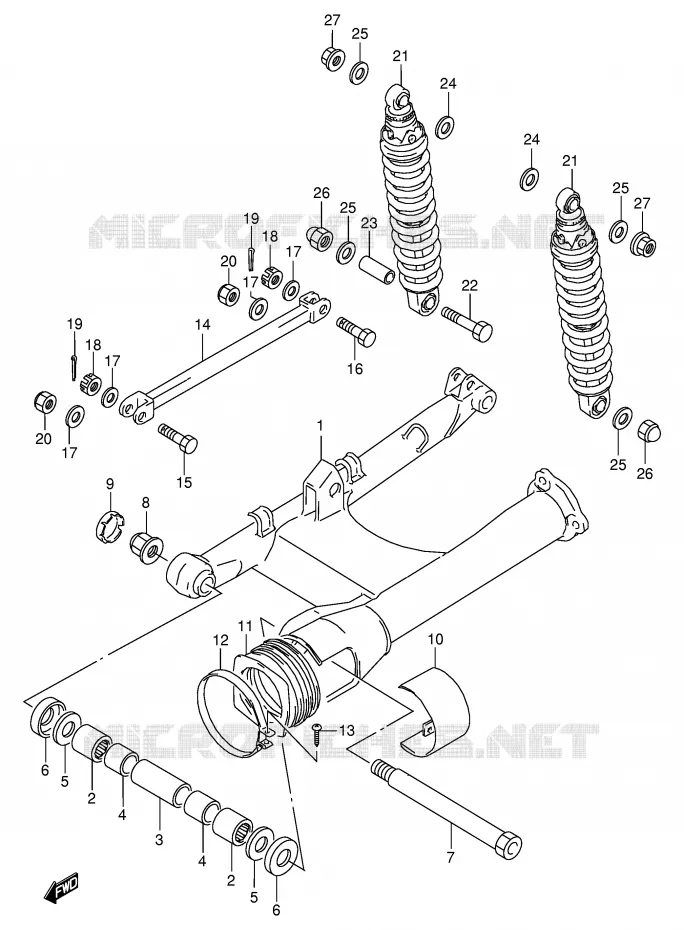 SWINGARM (E1) Suzuki MOTO 800 VX 1990  VX800L(E4)