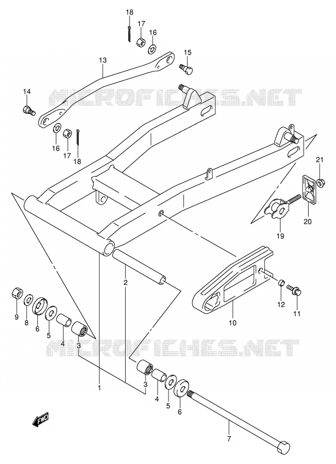 SWINGARM Suzuki MOTO 125 INTRUDER 2004  VL125UK4(E2)