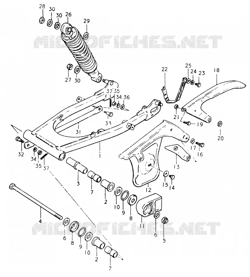 SWINGARM Suzuki MOTO 125 TS-ER 1996  TS125ERT(T/X)