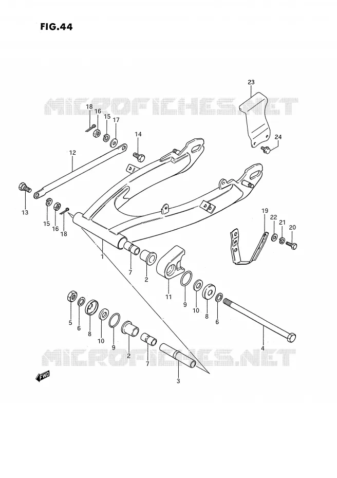 SWINGARM Suzuki MOTO 185 TS-ER 1994  TS185ERR(E24)
