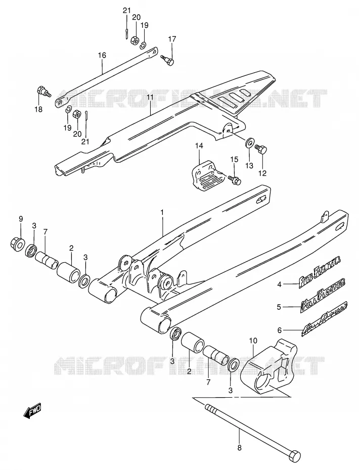 SWINGARM Suzuki MOTO 50 TS-W 1995  TS50WS(E6)