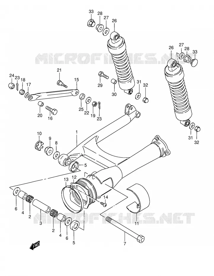 SWINGARM Suzuki MOTO 800 INTRUDER 2001  VS800GLK1(E3/E28)