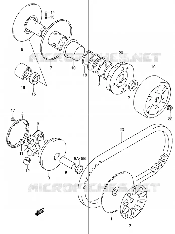 TRANSMISSION (1) Suzuki MOTO 50 STREET-MAGIC 2000  TR50SY(E2)