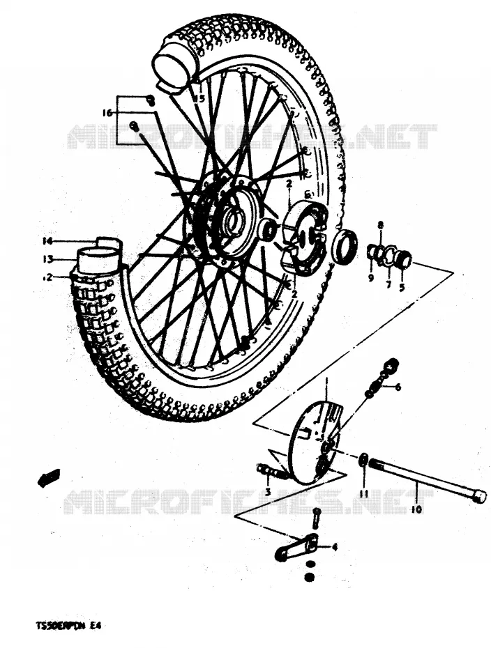 VOORWIEL Suzuki MOTO 50 TS-ER 1979  TS50ERPN(N)