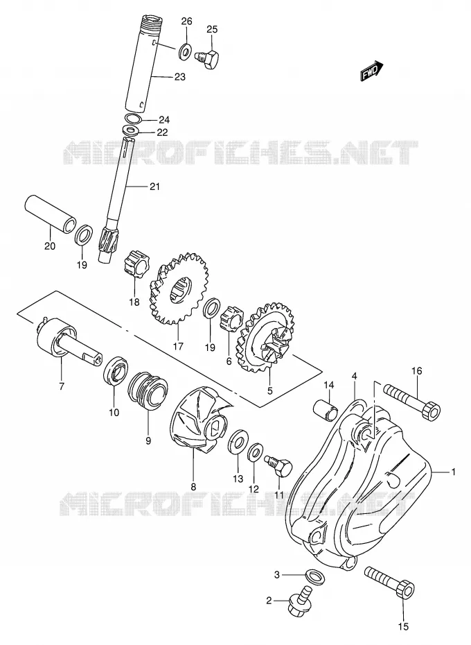 WATERPOMP Suzuki MOTO 50 TS-W 1995  TS50WS(E6)