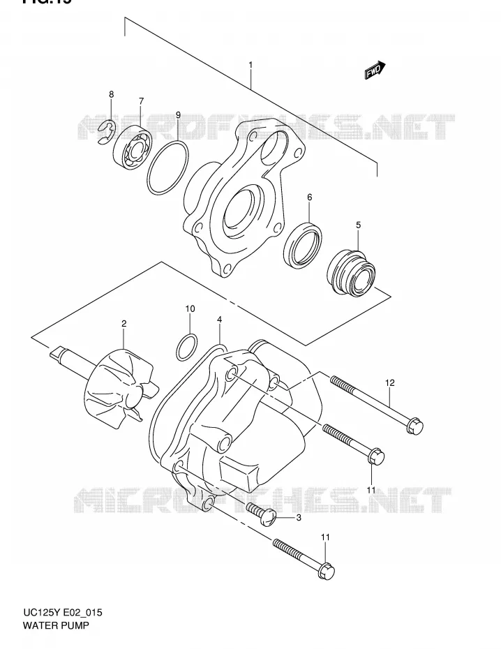 WATERPOMP Suzuki SCOOTER 125 EPICURO 2000  UC125Y(E2)