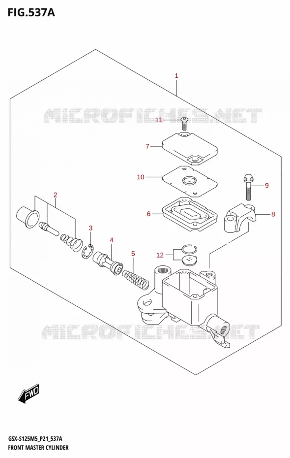 FRONT HOOFDREMCILINDER Suzuki MOTO 125 GSX-S 2025  GSX-S125RL / GSX-S125RLX M5 (P21)
