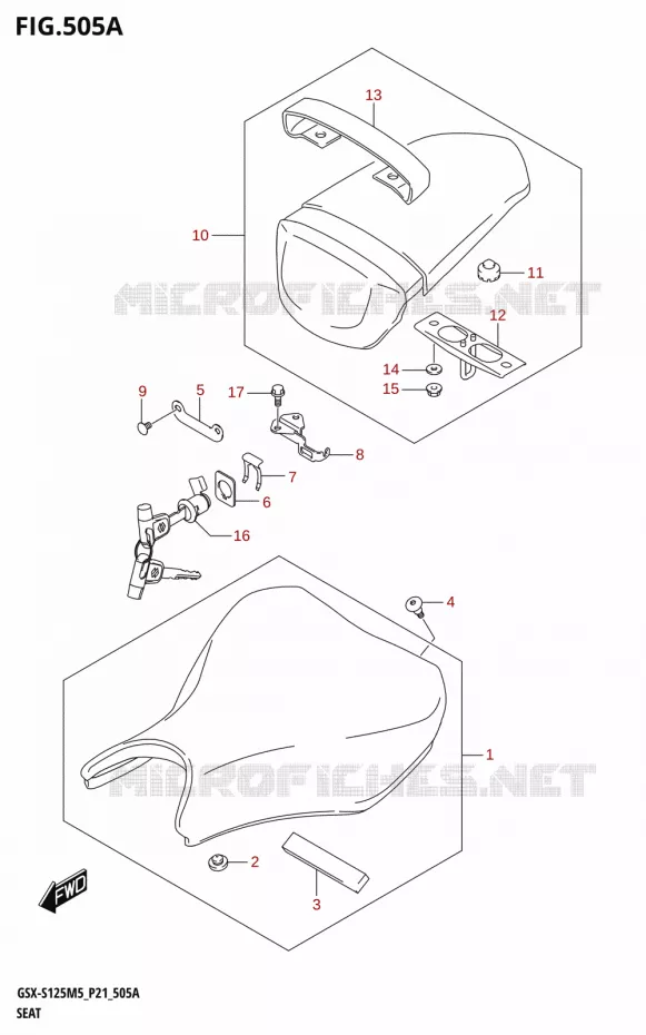 SEAT Suzuki MOTO 125 GSX-S 2025  GSX-S125RL / GSX-S125RLX M5 (P21)