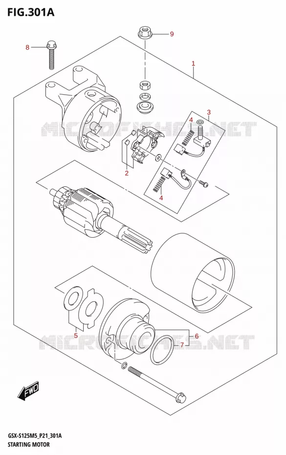 STARTMOTOR Suzuki MOTO 125 GSX-S 2025  GSX-S125RL / GSX-S125RLX M5 (P21)
